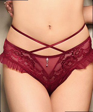 New colours Bordeaux and Classic Navy now in stock! Half-back shorts featuring delicate lace and cross-cord detailing for a feminine, eye-catching look. The hip section uses stretchy lace that fits gently against the body, with a design that wraps the seat comfortably. The half-back cut creates just the right amount of allure.